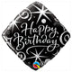Happy Birthday Elegant Swirls 18″ Balloon
