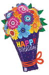 Happy Birthday Flower Bouquet 30″ Foil Balloon by Betallic from Instaballoons
