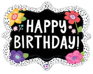 Happy Birthday Flower Dots 30″ Foil Balloon by Betallic from Instaballoons