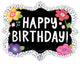 Happy Birthday Flower Dots 30″ Balloon