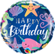 Feliz Cumpleaños Fun Under The Sea Globo 18″