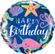 Happy Birthday Fun Under The Sea 18″ Balloon