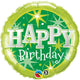 Happy Birthday Green Sparkles 18″ Balloon