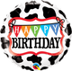 Happy Birthday Holstein Cow 18″ Balloon