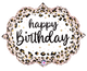 Happy Birthday Leopard Print 27″ Balloon