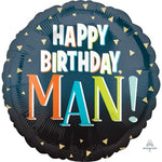 Happy Birthday Man 18″ Foil Balloon by Anagram from Instaballoons