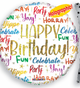 Happy Birthday Messages Holographic 18″ Balloon