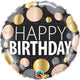 Happy Birthday Metallic Dots 18″ Balloon