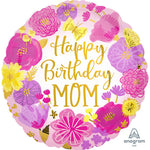 Happy Birthday Mom 17″ Foil Balloon by Anagram from Instaballoons