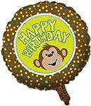 Happy Birthday Monkeyin AroundFoil Balloon by Convergram from Instaballoons
