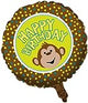 Happy Birthday Monkeyin Around 18" Balloon