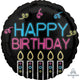 Happy Birthday Neon 18″ Balloon