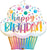 Happy Birthday Ombre Cupcake 31″ Foil Balloon by Qualatex from Instaballoons