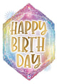 Happy Birthday Opal Pastel Geo 30″ Balloon