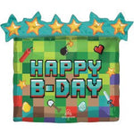Happy Birthday Pixel Party 25″ Foil Balloon by Anagram from Instaballoons