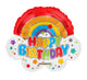 Globo de 18″ con forma de arcoíris de feliz cumpleaños