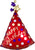 Happy Birthday Red Satin Party Hat 36″ Foil Balloon by Anagram from Instaballoons