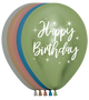 Happy Birthday Reflex Assortment 11″ Latex Balloons (50 count)