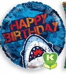Happy Birthday Shark 18″ Foil Balloon by Convergram from Instaballoons