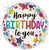 Happy Birthday Stars Dot Holographic 18″ Foil Balloon by Betallic from Instaballoons