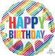 Happy Birthday Striped 28″ Balloon