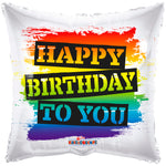 Happy Birthday To You Rainbow  18″ Foil Balloon by Convergram from Instaballoons