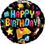 Happy Birthday Video Gaming 18″ Foil Balloon by Qualatex from Instaballoons