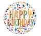 Happy Confetti Birthday 18″ Balloon