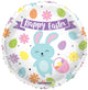 Feliz Conejito de Pascua y Huevos Globo 18″