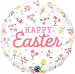 Happy Easter Ditsy Floral 18″ Foil Balloon by Qualatex from Instaballoons