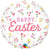 Happy Easter Ditsy Floral 18″ Foil Balloon by Qualatex from Instaballoons