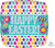 Happy Easter Egg Pattern 18″ Foil Balloon by Anagram from Instaballoons