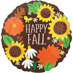 Happy Fall Sunflowers 18″ Foil Balloon by Anagram from Instaballoons
