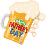Happy Father's Day Beer Mug 27″ Foil Balloon by Betallic from Instaballoons