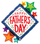 Happy Father's Day Diamond Star 38″ Balloon