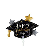 Happy Graduation (requires heat-sealing) 14″ Foil Balloon by Betallic from Instaballoons