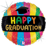 Happy Graduation (requires heat-sealing) 9″ Foil Balloon by Betallic from Instaballoons