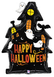 Happy Halloween Haunted House 32″ Foil Balloon by Betallic from Instaballoons