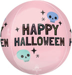 Happy Halloween Pastel Skull Orbz 16″ Foil Balloon by Anagram from Instaballoons