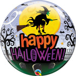 Happy Halloween Witch Bubble 22″ Bubble Balloon by Qualatex from Instaballoons