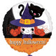 Happy Halloween Witch & Kitty 18″ Balloon