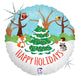 Happy Holidays Christmas Tree 18″ Balloon