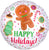 Happy Holidays Cookies 18″ Foil Balloon by Anagram from Instaballoons