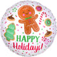 Happy Holidays Christmas Cookies 18″ Balloon