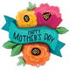 Happy Mother's Day Fresh Flowers 33″ Balloon