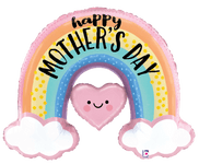 Happy Mother's Day Pastel Rainbow 29″ Foil Balloon by Sempertex from Instaballoons