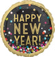 Happy New Year Colorful Confetti 28″ Balloon