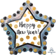 Happy New Year Holographic Star 30″ Balloon