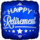 Happy Retirement Blue 18″ Balloon
