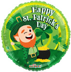 Happy St Patrick's Day Leprechaun 18″ Foil Balloon by Convergram from Instaballoons